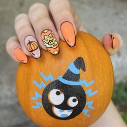 Raley's - Bay Baby Produce Painted Little Ghoul Pumpkin I used as a prop for my nails!!