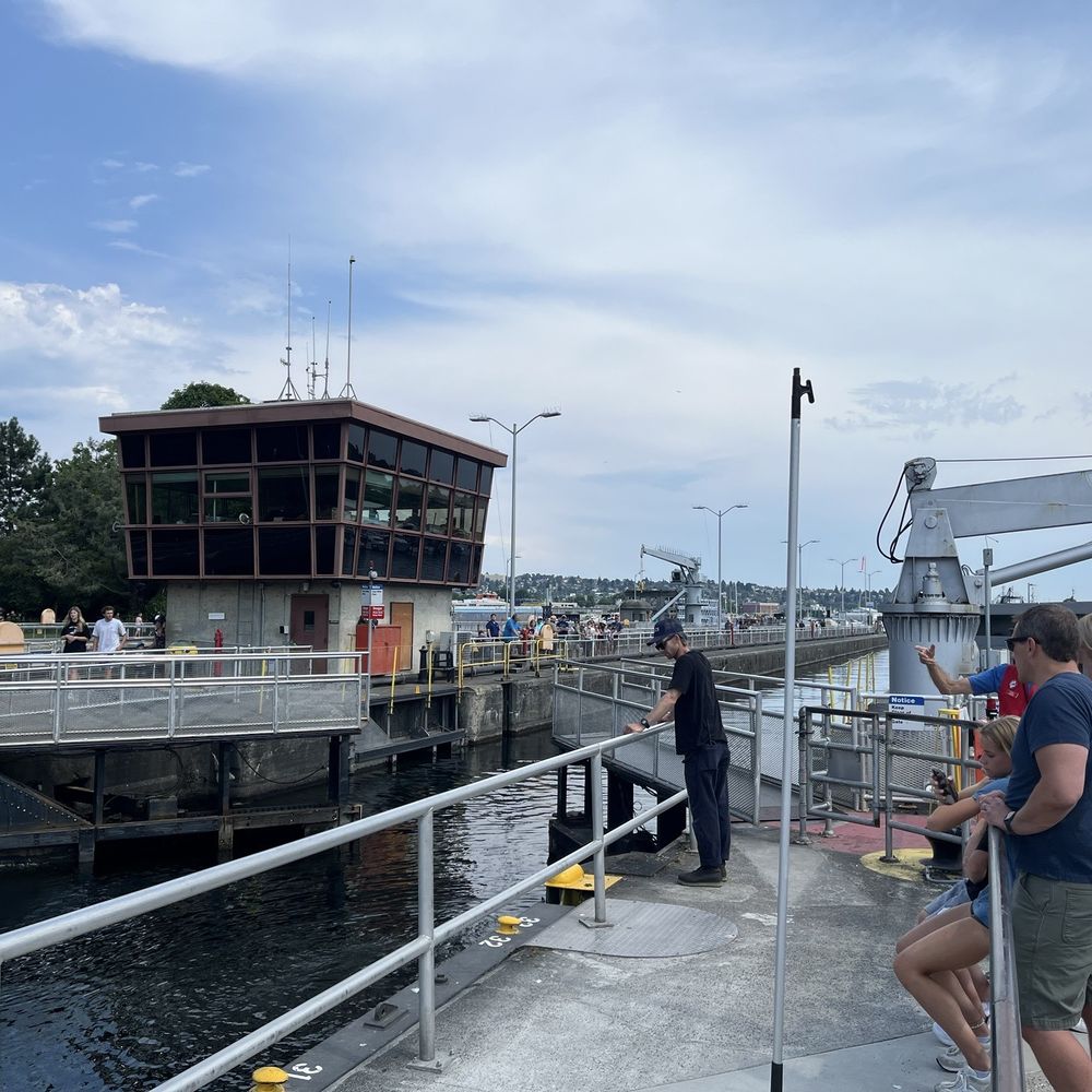 Hiram M Chittenden Locks - Gate open for vessels passing - Landmarks & Historical Buildings Near Me - Seattle, Washington Hiram M Chittenden Locks - Gate open for vessels passing - Landmarks & Historical Buildings Near Me - Seattle, Washington