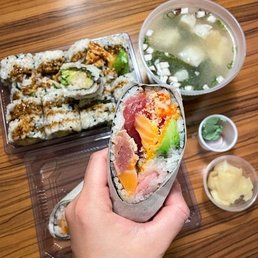 BURRITO-Million Dollar, Shrimp Tempura Maki, Siu Shumai Miso Soup; Follow me @RimyEats on Instagram BURRITO-Million Dollar, Shrimp Tempura Maki, Siu Shumai Miso Soup; Follow me @RimyEats on Instagram