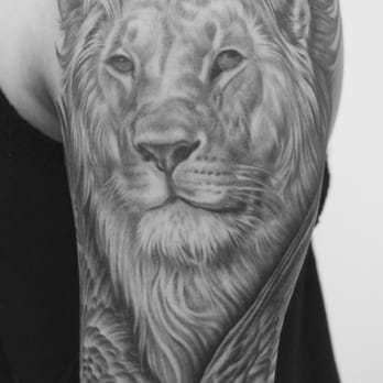 Bellwether Tattoo - Lion and wings - Tattoo Near Me - Seattle, Washington Bellwether Tattoo - Lion and wings - Tattoo Near Me - Seattle, Washington