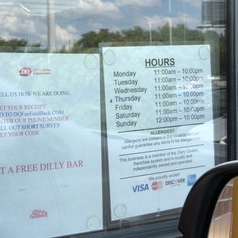 Dairy Queen - the hours and hours of the dairy queen - Ice Cream & Frozen Yogurt Near Me - Louisburg, North Carolina