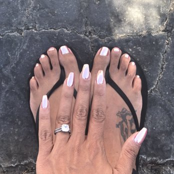 Green Ivy Nails & Spa - Rose gold nails and Toes done by TAM & DONA - Nail Salons Near Me - Temecula, California