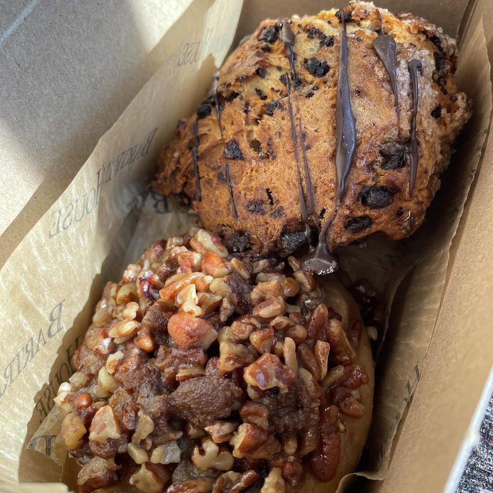Pecan roll and chocolate chip scone Pecan roll and chocolate chip scone