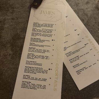 The James & Rye - Menu - Cocktail Bars Near Me - Wichita, Kansas The James & Rye - Menu - Cocktail Bars Near Me - Wichita, Kansas