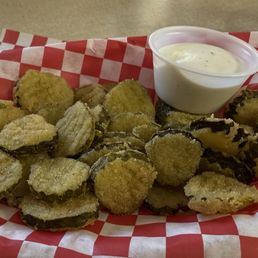 Fried pickles were really good. Lightly breaded and really tasty. Fried pickles were really good. Lightly breaded and really tasty.