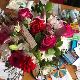 My beautiful arrangement for Valentine's Day! They are gorgeous and fresh and just the most beautiful