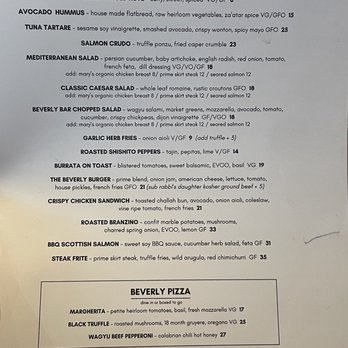 Beverly Bar - Menu 1-2 5/20/23 - Wine Bars Near Me - Beverly Hills, California Beverly Bar - Menu 1-2 5/20/23 - Wine Bars Near Me - Beverly Hills, California