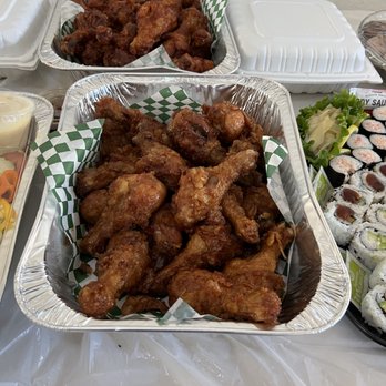 Odagada - 20 piece drumstick soy garlic (front) and 20 piece drumstick yum yum (back). So gooooood!! - Chicken Wings Near Me - Dublin, California Odagada - 20 piece drumstick soy garlic (front) and 20 piece drumstick yum yum (back). So gooooood!! - Chicken Wings Near Me - Dublin, California