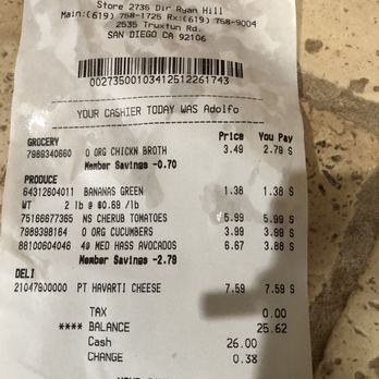 Vons - 12/26/25 - Grocery Near Me - San Diego, California
