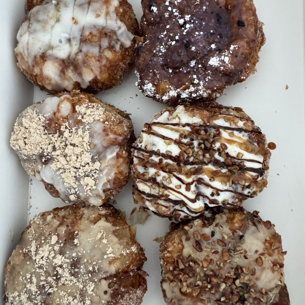 Blueberry, Sandy Beach, turtle cheesecake,French toast, glazed, and maple pecan. Blueberry, Sandy Beach, turtle cheesecake,French toast, glazed, and maple pecan.