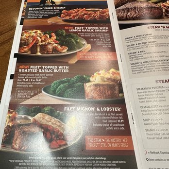 Outback Steakhouse - Menu 2 - Steakhouses Near Me - Shenandoah, Texas
