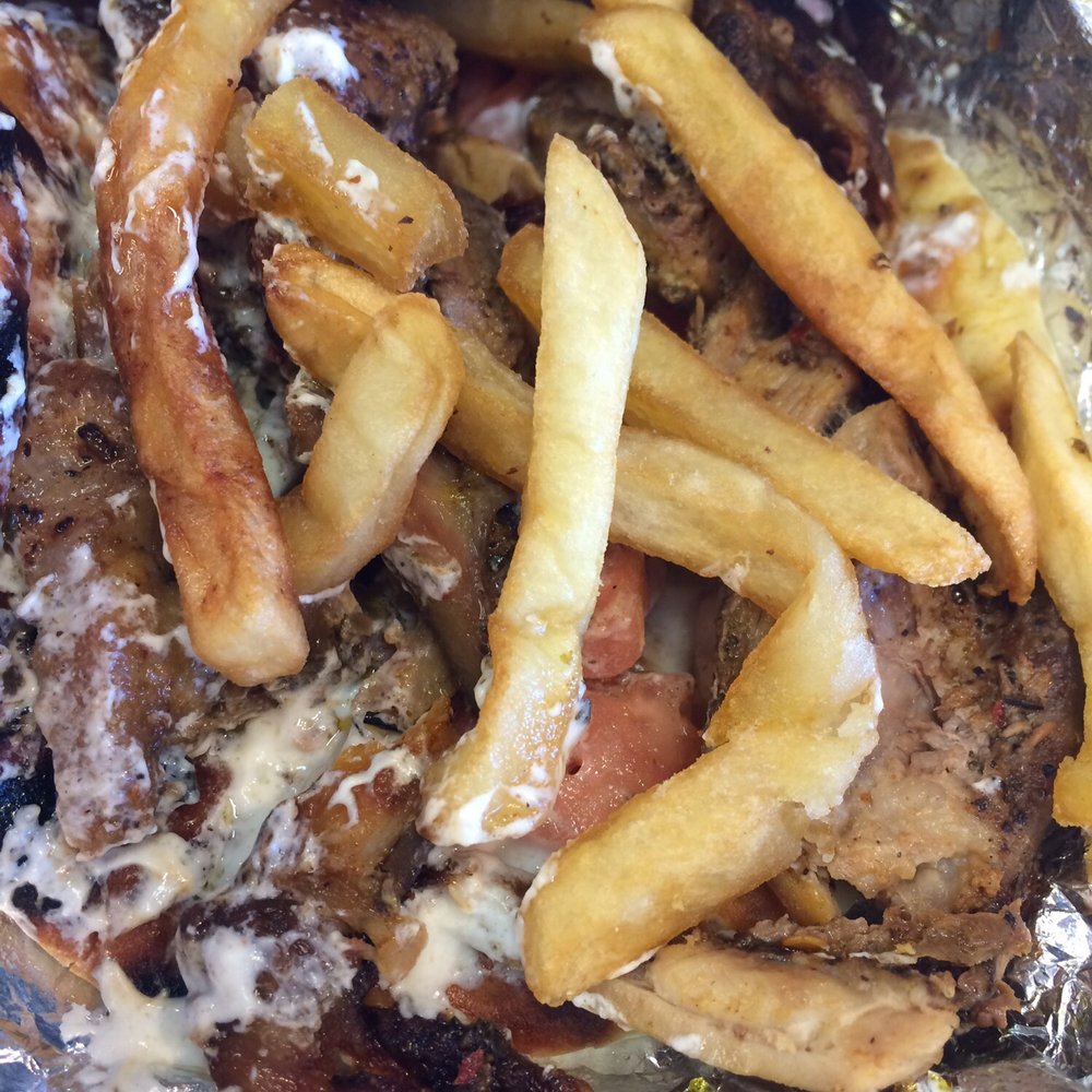 Alexandros - Inside of the mixed gyro. Ask them to add fries, free of charge. - Greek Near Me - Toronto, Ontario