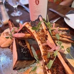 Modern Chop - Bone Marrow - epic! Good portion and so tasty with pickled onions.