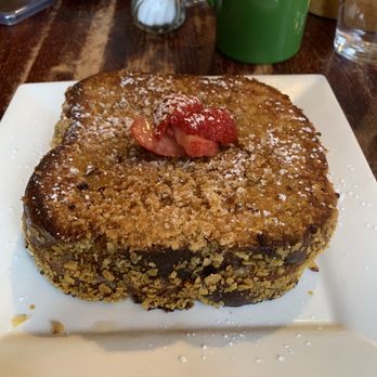Skinner's Loft - Corn flake crusted stuffed brioche French Toast - New American Near Me - Jersey City, New Jersey