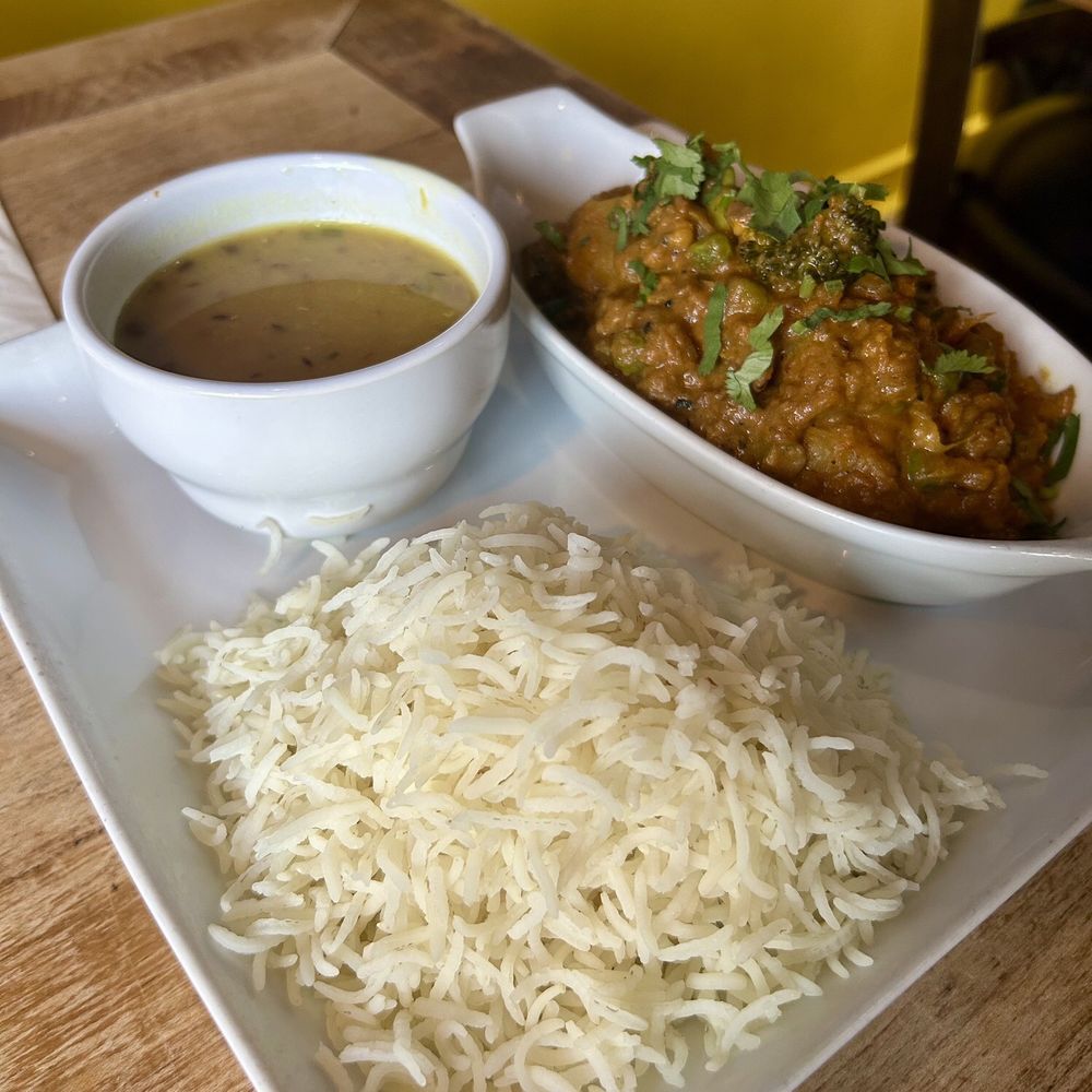 Gurkha Himalayan Kitchen - Mixed veggie daily special (comes with basmati rice & lentil soup) - Himalayan/Nepalese Near Me - Vancouver, British Columbia