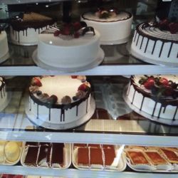 Katina Bakery - Mostly cakes, and other types of individual pastries at the bottom.