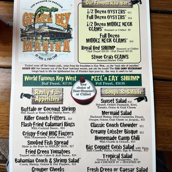 Geiger Key Marina - The menu - Seafood Near Me - Key West, Florida Geiger Key Marina - The menu - Seafood Near Me - Key West, Florida