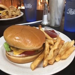 Lake's Area Seafood Restaurant - Double Cheese Burger and Fries