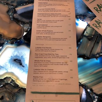 RAW - Menu - Seafood Near Me - Hartford, Connecticut