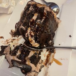 ice cream and chocolate cake