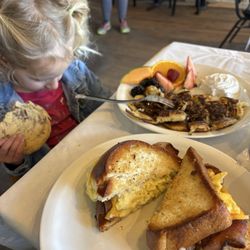 Lake And Lantern Cafe - Breakfast sandwich and kids pancake breakfast (and a giant cookie!)