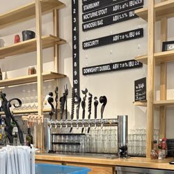 Haven Brewing - Handles and beers on tap