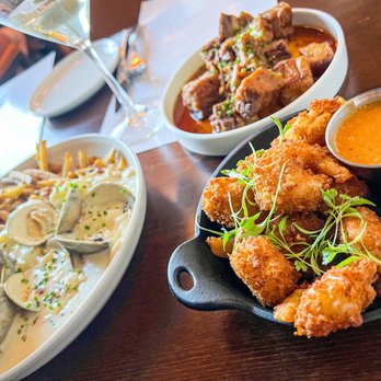 Six Hundredº - Coconut shrimp, general Tso burnt ends, clam chowder fries - Steakhouses Near Me - Winston-Salem, North Carolina