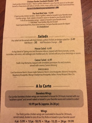 Menu photo 3 Outlanders Southern Chicken Nolensville, TN