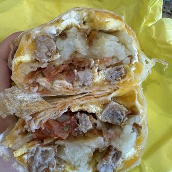 John's Place - Sausage Breakfast Burrito - American Near Me - Brea, California