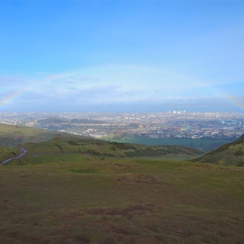 Arthur's Seat - Beautiful rainbow over Edinburgh - Hiking Near Me - Edinburgh, EDH