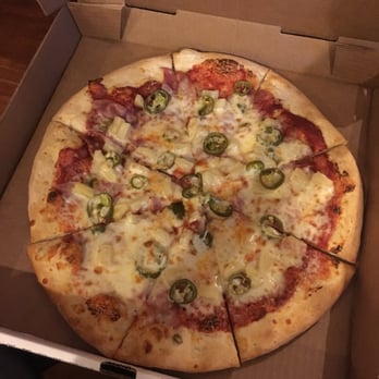 Angel Fired Pizza - Large Canadian bacon, pineapple, and jalapeño. Decent. - Pizza Near Me - Angel Fire, New Mexico