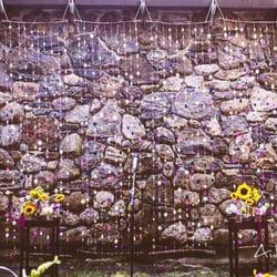 Side wall of the building - country/rustic wedding ceremony