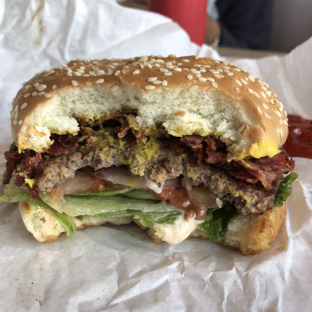 Burger Spot - Tried to show what is on the burger here, so good!! - Burgers Near Me - Tehachapi, California