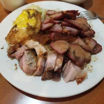 Golden Z - (Fatty) Roast Pork and Roast Pig over Rice with a Fried Egg - Chinese Near Me - Brooklyn, New York