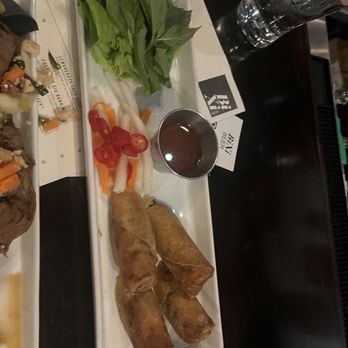 BiXi Beer - Egg rolls, accompanied with lettuce, mint, pickled veggies and sliced peppers - Asian Fusion Near Me - Chicago, Illinois
