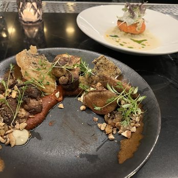Moody Tongue Brewing - RW 2026: Oyster Mushrooms in mole (front), Trout (back) - Venues & Event Spaces Near Me - Chicago, Illinois