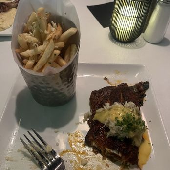 Chillfire Bar & Grill - Creole Style NC Mountain Trout Truffle Fries - New American Near Me - Denver, North Carolina
