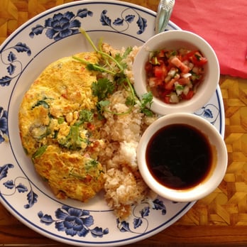 Uncle Mike's Place - The Manila with cilantro, pico de gallo, and teriyaki sauce - Breakfast & Brunch Near Me - Chicago, Illinois Uncle Mike's Place - The Manila with cilantro, pico de gallo, and teriyaki sauce - Breakfast & Brunch Near Me - Chicago, Illinois