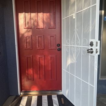 Buenrostro Paintings  - Love my "new" doors. Red is SW stolen kiss. - Painters Near Me