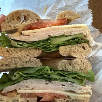 KC'S Bagel Cafe - turkey on wholegrain bagel with dijon mustard - Bagels Near Me - Waterbury, Vermont KC'S Bagel Cafe - turkey on wholegrain bagel with dijon mustard - Bagels Near Me - Waterbury, Vermont