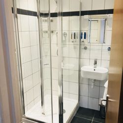 Gatwick Belmont Hotel - Small shower, but gets the job done!!