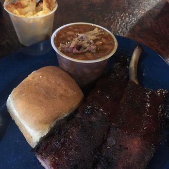 Central BBQ - The meal we ordered. Half rack, half dry, half wet. - Barbeque Near Me - Memphis, Tennessee