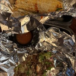 Papas Red Tacos - Asada taco and elote
