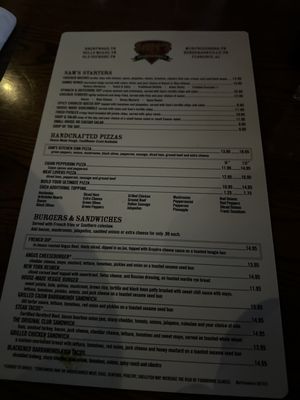 Menu photo 3 Sam's Place Murfreesboro, TN