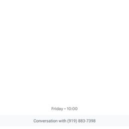 Sent text Friday 7/12 after receiving Yelp message.