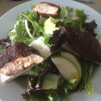 Trinity At City Beach - Blackened Chicken and Brie Salad - American Near Me - Sandpoint, Idaho Trinity At City Beach - Blackened Chicken and Brie Salad - American Near Me - Sandpoint, Idaho