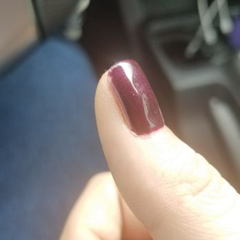 Lux Nails & Wax - Corner and complete side of the nail missed - Nail Salons Near Me - Riverview, Florida