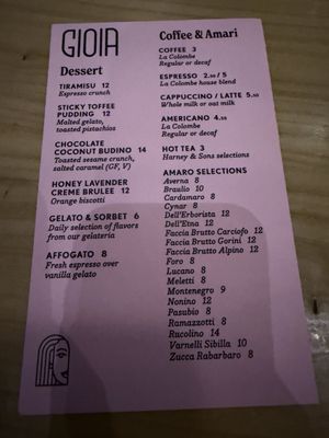 Menu photo 1 Gioia Cafe & Bar New Haven, CT Menu photo 1 Gioia Cafe & Bar New Haven, CT
