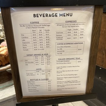 Macrina Bakery & Cafe - Beverage menu - Cafes Near Me - Seattle, Washington