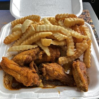 Americas Best Wing - Honey Old Bay Wings and fries both fried hard/well done - Seafood Near Me - Dallas, Texas Americas Best Wing - Honey Old Bay Wings and fries both fried hard/well done - Seafood Near Me - Dallas, Texas